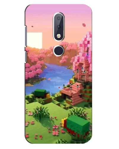 Чохол для Nokia 6.1 Plus з картинкою «Рожеве дерево Minecraft»