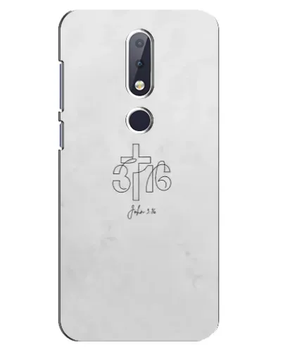 Чехол для Nokia 6.1 Plus с картинкой «Иоанна 3:16 Крест»