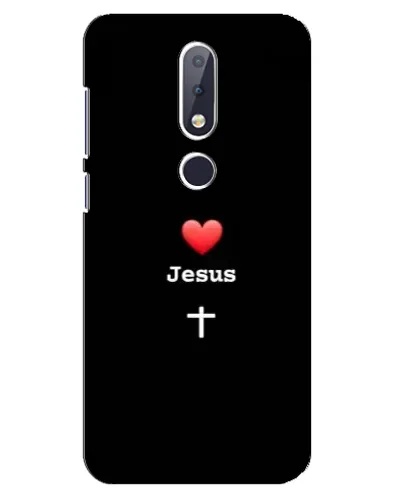 Чехол для Nokia 6.1 Plus с картинкой «Сердце - Jesus»