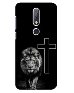 Чехол для Nokia 6.1 Plus с картинкой «Лев и Крест» Чехол для Nokia 6.1 Plus с картинкой «Лев и Крест»