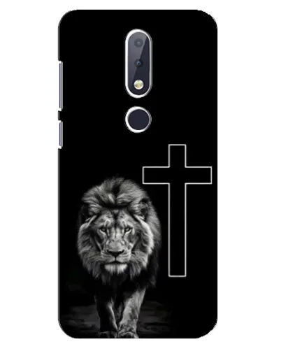 Чехол для Nokia 6.1 Plus с картинкой «Лев и Крест»
