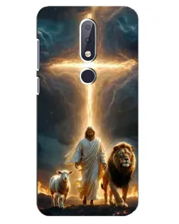 Чехол для Nokia 6.1 Plus с картинкой «Лев Иуды и Свет» Чехол для Nokia 6.1 Plus с картинкой «Лев Иуды и Свет»