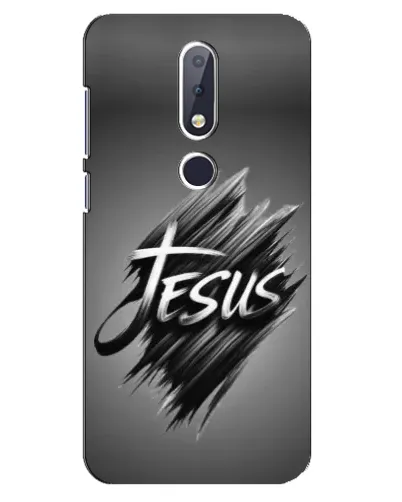 Чехол для Nokia 6.1 Plus с картинкой «Надпись Jesus Graffiti»
