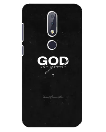 Чехол для Nokia 6.1 Plus с картинкой «GOD — Бог над всем»
