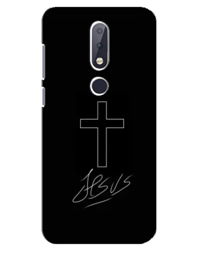 Чехол для Nokia 6.1 Plus с картинкой «Графический крест Jesus» Чехол для Nokia 6.1 Plus с картинкой «Графический крест Jesus»