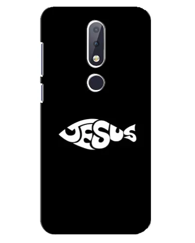 Чехол для Nokia 6.1 Plus с картинкой «Рыба Jesus» Чехол для Nokia 6.1 Plus с картинкой «Рыба Jesus»