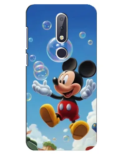 Чехол для Nokia 6.1 Plus с картинкой «Mickey и мыльные пузыри»