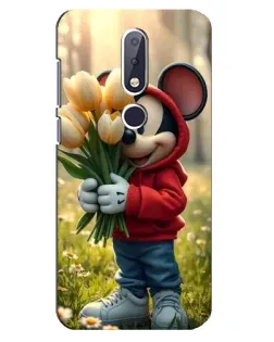Чехол для Nokia 6.1 Plus с картинкой «Микки с тюльпанами» Чехол для Nokia 6.1 Plus с картинкой «Микки с тюльпанами»