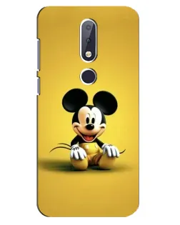 Чехол для Nokia 6.1 Plus с картинкой «Микки на желтом»