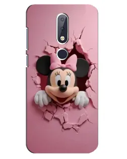 Чехол для Nokia 6.1 Plus с картинкой «Минни сквозь стену»