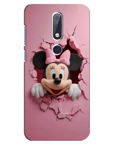 Чехол для Nokia 6.1 Plus с картинкой «Минни сквозь стену»