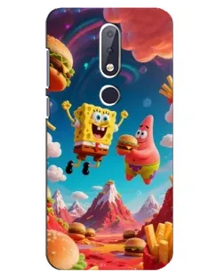 Чехол для Nokia 6.1 Plus с картинкой «Космический фастфуд» Чехол для Nokia 6.1 Plus с картинкой «Космический фастфуд»