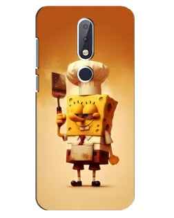 Чехол для Nokia 6.1 Plus с картинкой «Губка Боб повар» Чехол для Nokia 6.1 Plus с картинкой «Губка Боб повар»