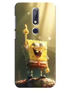 Чехол для Nokia 6.1 Plus с картинкой «Сияющий Спанч Боб» Чехол для Nokia 6.1 Plus с картинкой «Сияющий Спанч Боб»
