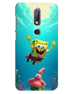 Чехол для Nokia 6.1 Plus с картинкой «Спанч Боб под водой» Чехол для Nokia 6.1 Plus с картинкой «Спанч Боб под водой»