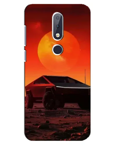 Чехол для Nokia 6.1 Plus с картинкой «Cybertruck на Марсе»