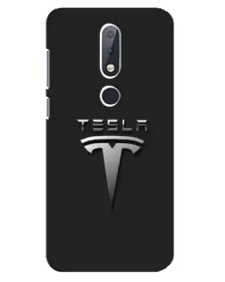 Чехол для Nokia 6.1 Plus с картинкой «Стальной логотип Tesla» Чехол для Nokia 6.1 Plus с картинкой «Стальной логотип Tesla»