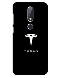 Чехол для Nokia 6.1 Plus с картинкой «Tesla White Logo» Чехол для Nokia 6.1 Plus с картинкой «Tesla White Logo»