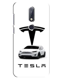 Чехол для Nokia 6.1 Plus с картинкой «Tesla White Style» Чехол для Nokia 6.1 Plus с картинкой «Tesla White Style»
