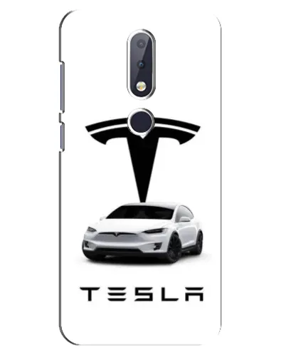 Чехол для Nokia 6.1 Plus с картинкой «Tesla White Style»