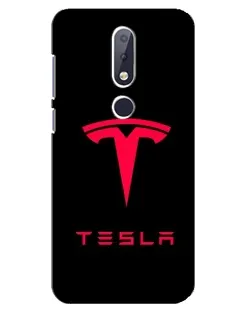 Чехол для Nokia 6.1 Plus с картинкой «Tesla Red Logo» Чехол для Nokia 6.1 Plus с картинкой «Tesla Red Logo»