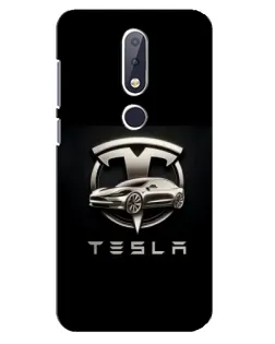 Чехол для Nokia 6.1 Plus с картинкой «Tesla — серебристое авто» Чехол для Nokia 6.1 Plus с картинкой «Tesla — серебристое авто»