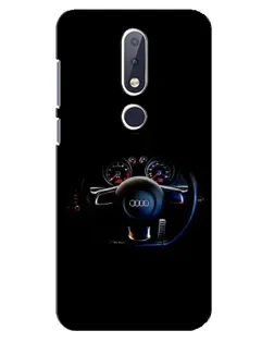 Чехол для Nokia 6.1 Plus с картинкой «Салон Audi — руль»