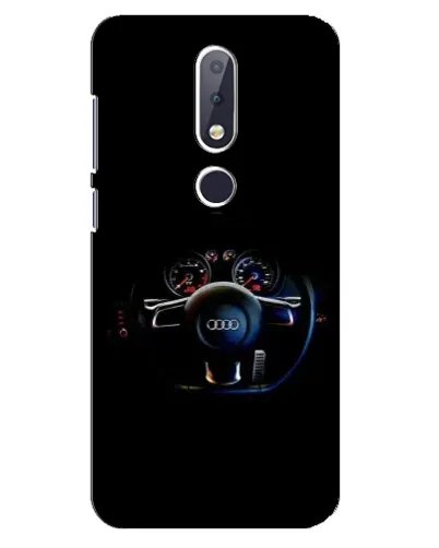 Чехол для Nokia 6.1 Plus с картинкой «Салон Audi — руль»