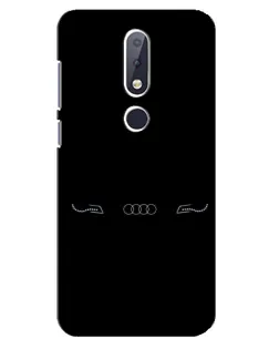 Чехол для Nokia 6.1 Plus с картинкой «Audi — световой подпись»