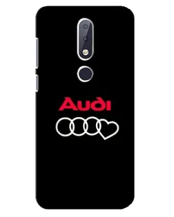 Чехол для Nokia 6.1 Plus с картинкой «Логотип Audi Heart»