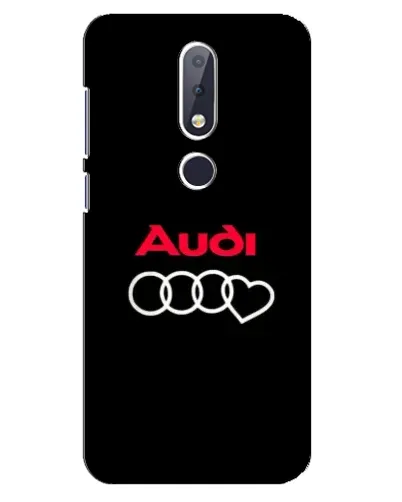Чехол для Nokia 6.1 Plus с картинкой «Логотип Audi Heart»