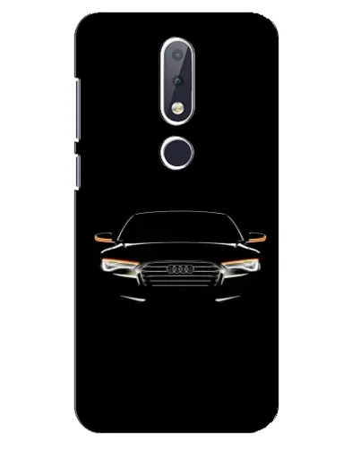 Чехол для Nokia 6.1 Plus с картинкой «Audi — ночной контур»