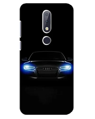 Чехол для Nokia 6.1 Plus с картинкой «Audi в неоне»