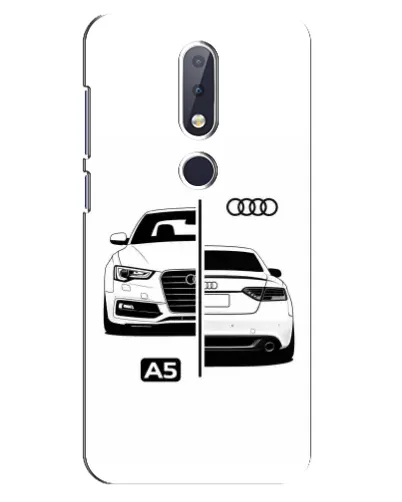 Чехол для Nokia 6.1 Plus с картинкой «Audi — контрастный дизайн»