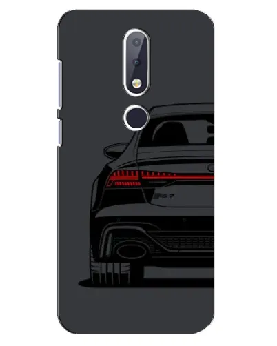 Чехол для Nokia 6.1 Plus с картинкой «Задняя часть Audi — арт»