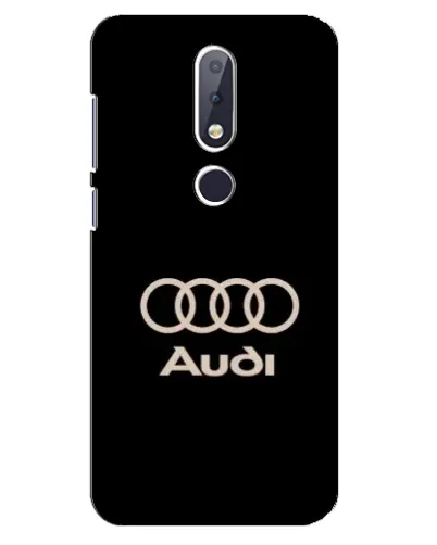 Чехол для Nokia 6.1 Plus с картинкой «Audi — золотой логотип»