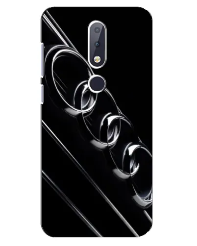 Чехол для Nokia 6.1 Plus с картинкой «Audi — абстрактные кольца»