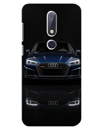 Чехол для Nokia 6.1 Plus с картинкой «Audi — ночное отражение»