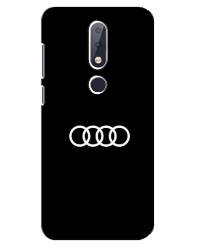 Чехол для Nokia 6.1 Plus с картинкой «Audi White Logo»