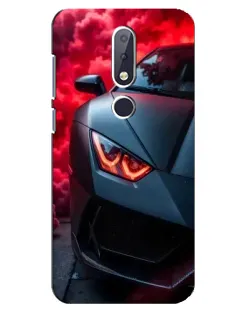 Чехол для Nokia 6.1 Plus с картинкой «Lamborghini красное сияние» Чехол для Nokia 6.1 Plus с картинкой «Lamborghini красное сияние»