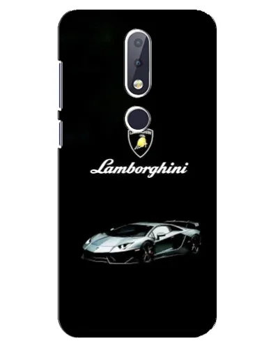 Чехол для Nokia 6.1 Plus с картинкой «Логотип Lamborghini классика»