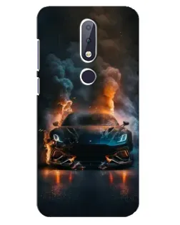 Чехол для Nokia 6.1 Plus с картинкой «Lamborghini дымная эстетика» Чехол для Nokia 6.1 Plus с картинкой «Lamborghini дымная эстетика»