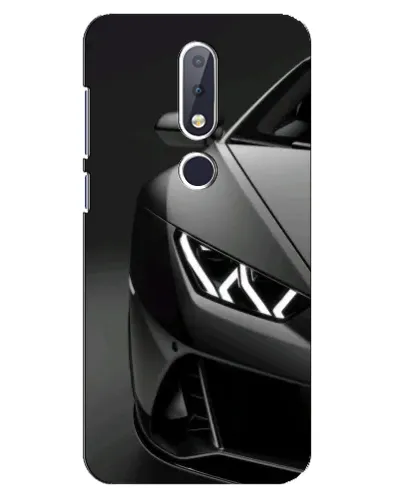 Чехол для Nokia 6.1 Plus с картинкой «Lamborghini фары детализация»