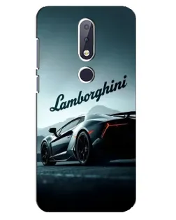 Чехол для Nokia 6.1 Plus с картинкой «Классическая надпись Lamborghini» Чехол для Nokia 6.1 Plus с картинкой «Классическая надпись Lamborghini»