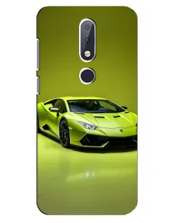 Чехол для Nokia 6.1 Plus с картинкой «Салатовый Lamborghini Huracan» Чехол для Nokia 6.1 Plus с картинкой «Салатовый Lamborghini Huracan»