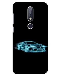 Чехол для Nokia 6.1 Plus с картинкой «Неоновый контур Lamborghini» Чехол для Nokia 6.1 Plus с картинкой «Неоновый контур Lamborghini»