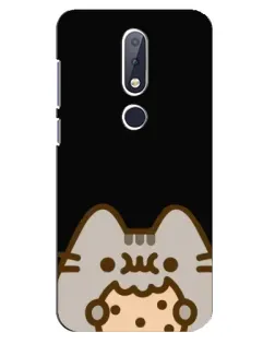 Чехол для Nokia 6.1 Plus с картинкой «Пушин на черном»