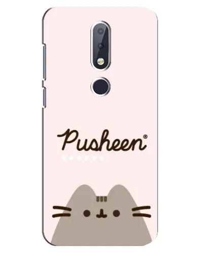 Чехол для Nokia 6.1 Plus с картинкой «Pusheen логотип» Чехол для Nokia 6.1 Plus с картинкой «Pusheen логотип»