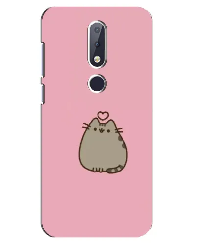 Чехол для Nokia 6.1 Plus с картинкой «Pusheen сердце» Чехол для Nokia 6.1 Plus с картинкой «Pusheen сердце»