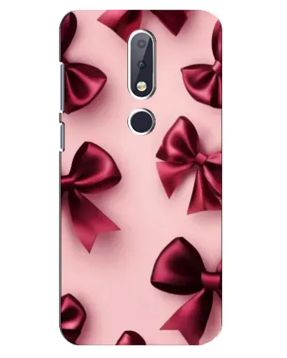 Чехол для Nokia 6.1 Plus с картинкой «Бордовый атлас» Чехол для Nokia 6.1 Plus с картинкой «Бордовый атлас»